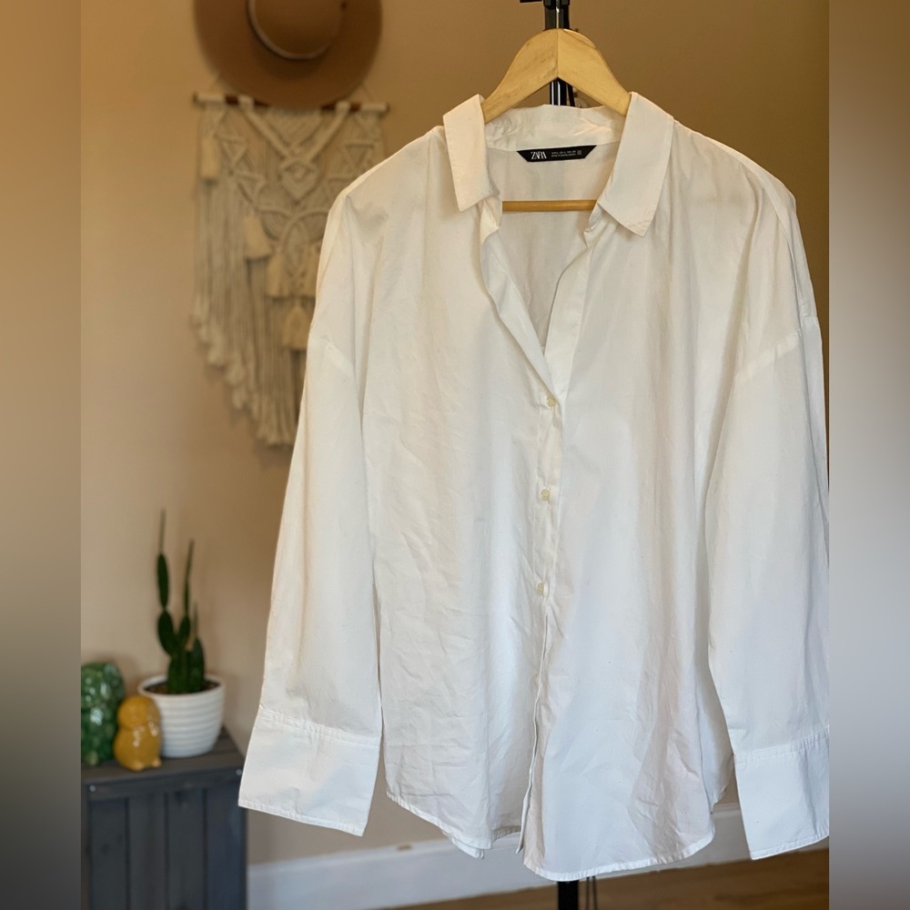 Zara oversized button down dress shirt